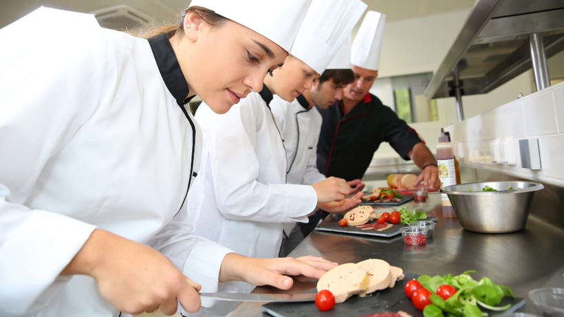 chefs in line cooking